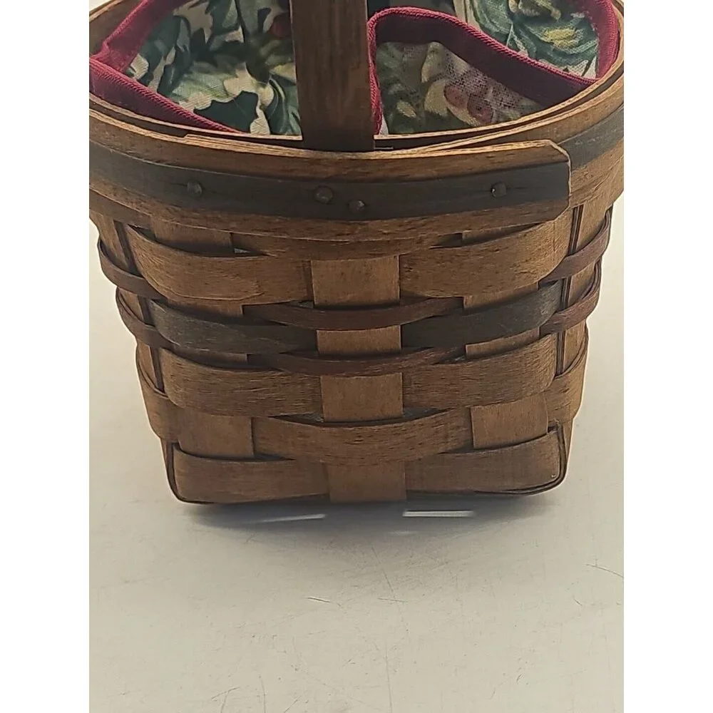Longaberger VTG 1989 Inaugural Basket‎ With Cloth  Liner Excellent